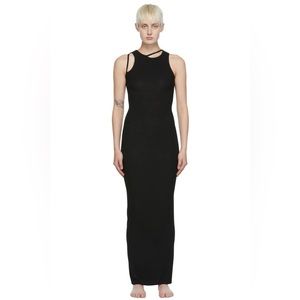 SKIMS SOFT LOUNGE CUT OUT LONG SLIP DRESS | ONYX L